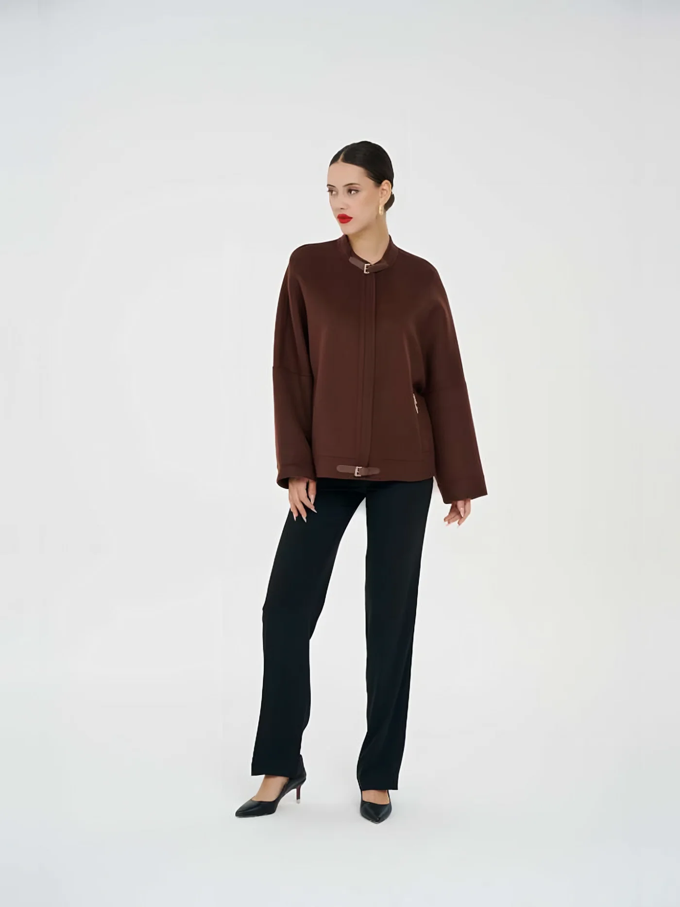 Zip Short Coat — model wearing · 1/1
