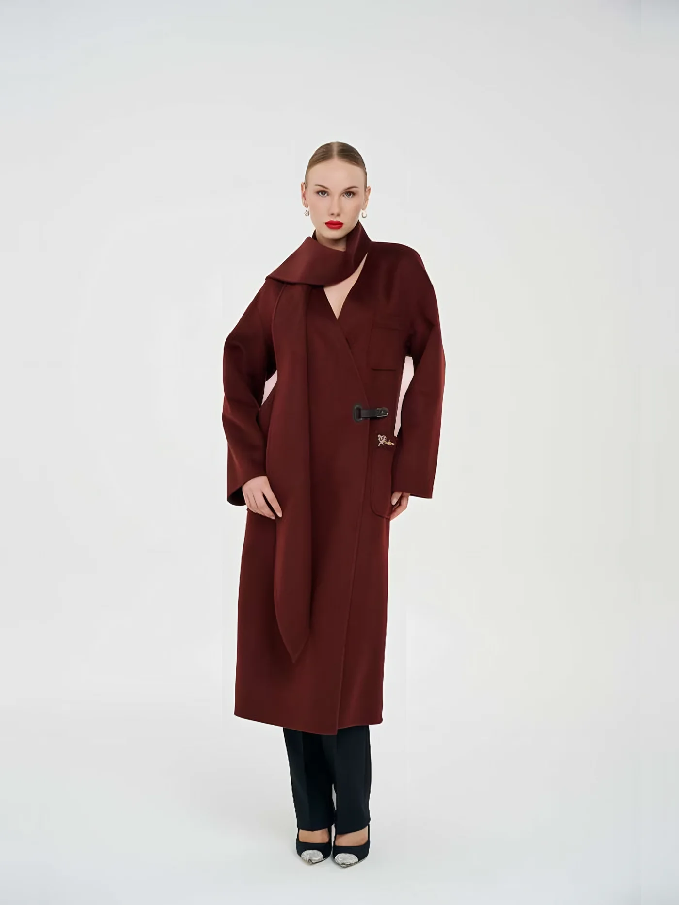 Scarf Coat — 模特身着 · 1/1